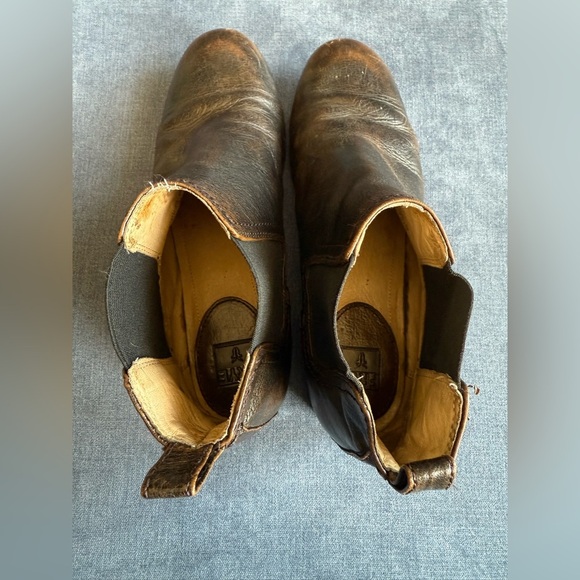Frye Womens Jillian Chelsea Brown Leather Ankle Pull On Boots SZ 8M Rustic - Picture 8 of 8